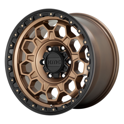 17x8 | 5x4.25 | 38 | 72.56 | KMC | MATTE BRONZE W BLACK LIP KM54578045638