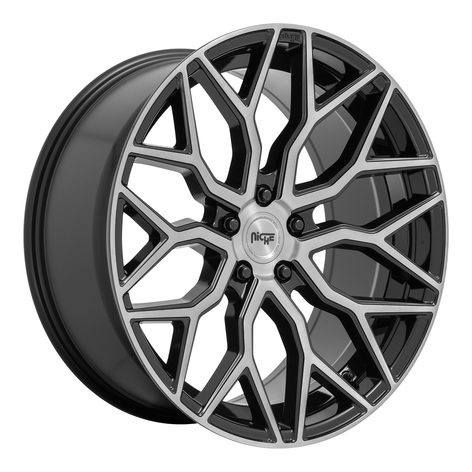 20x9 | 5x4.5 | 35 | 72.56 | Niche 1PC | GLOSS BLACK W BRUSHED FACE M262209065+35