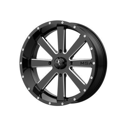22x7 | 4x137 | 0 | 112.10 | MSA Offroad | GLOSS BLACK MILLED M34-022737M