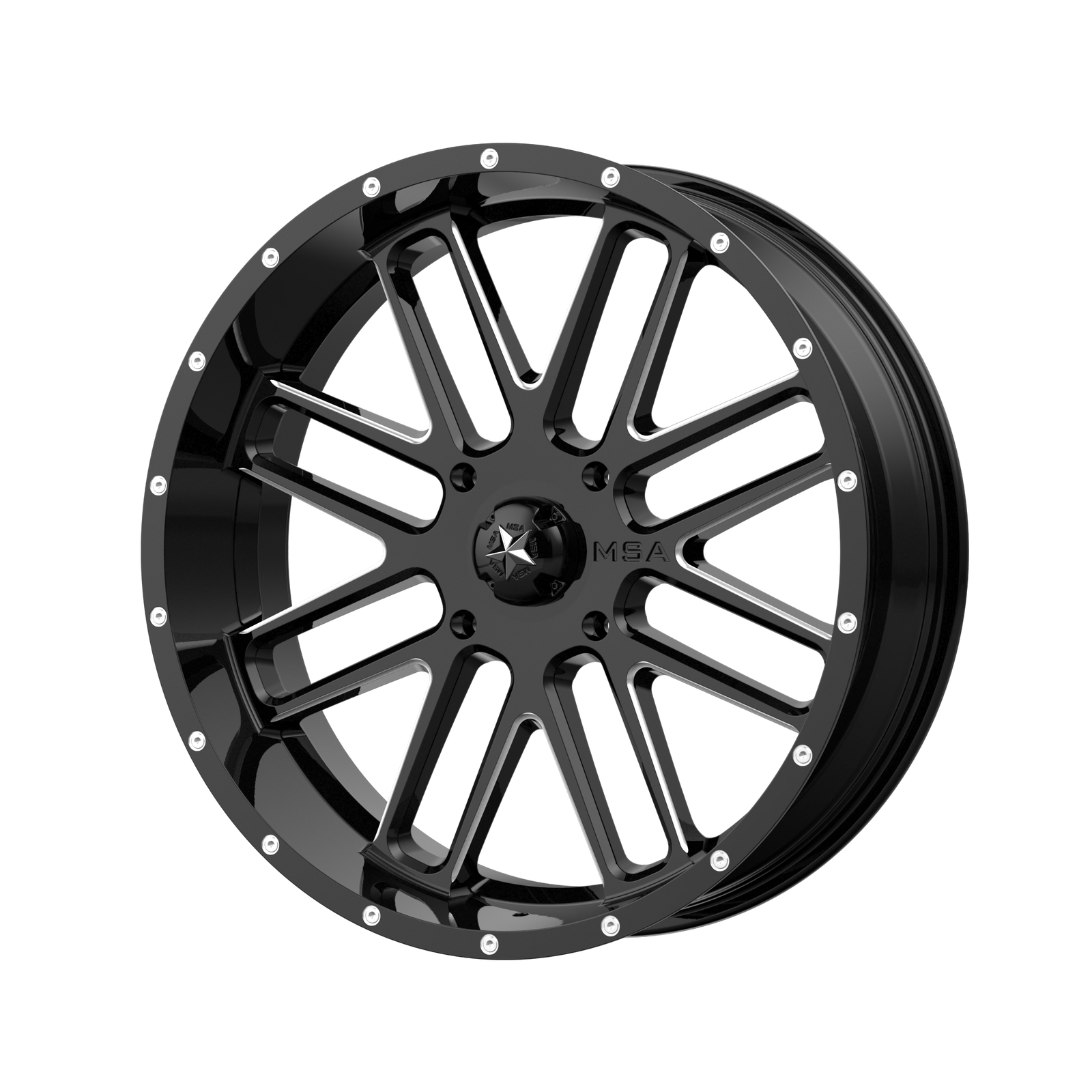 20x7 | 4x137 | 0 | 112.10 | MSA Offroad | GLOSS BLACK MILLED M35-020737M