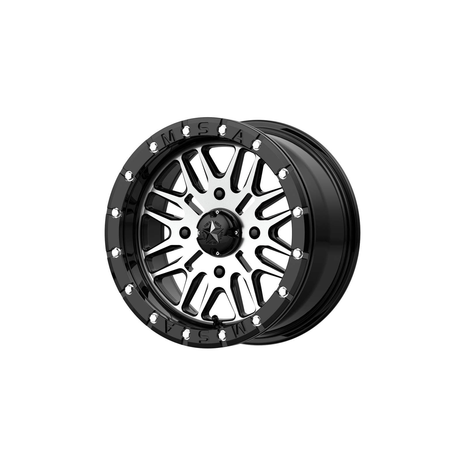 18x7 | 4x137 | 10 | 112.10 | MSA Offroad | GLOSS BLACK MACHINED M37-018737