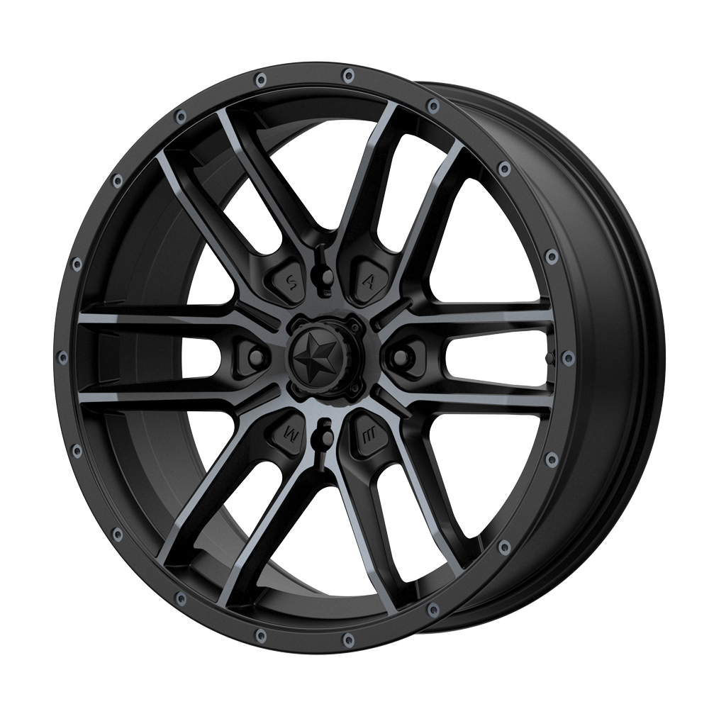 20x7 | 4x137 | 10 | 112.10 | MSA Offroad | SATIN BLACK W TITANIUM TINT M43-020737