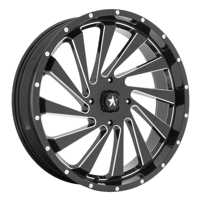 22x7 | 4x137 | 0 | 112.10 | MSA Offroad | GLOSS BLACK MILLED M46-022737M