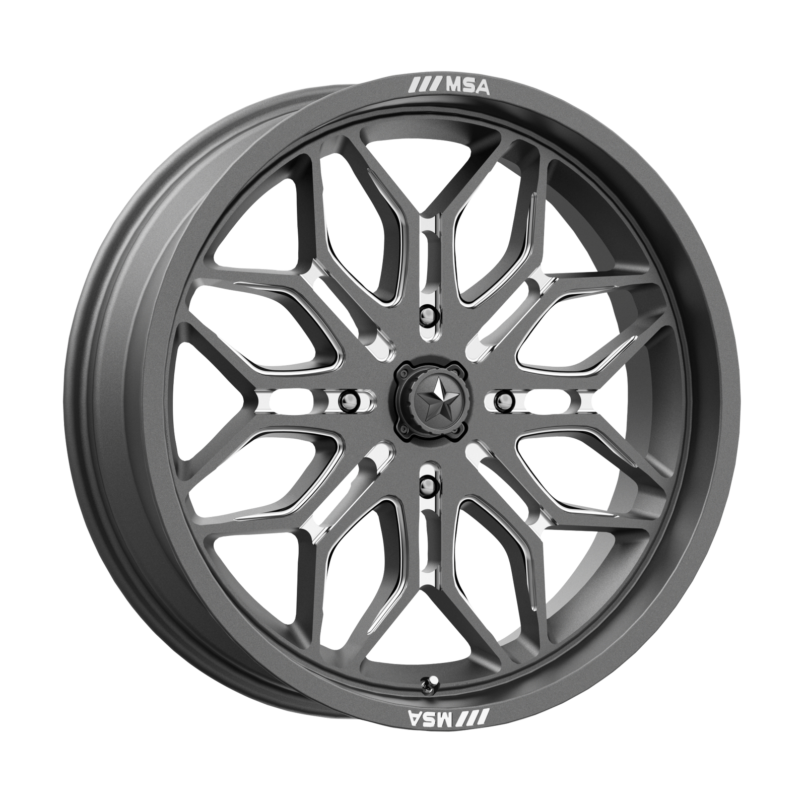 20x7 | 4x137 | 10 | 96.00 | MSA Offroad | GUNMETAL MILLED MA047AX20704810