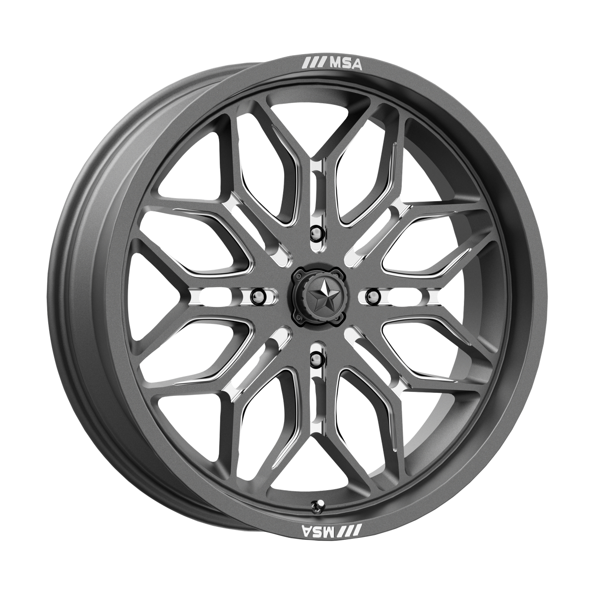 20x7 | 4x156 | 10 | 115.10 | MSA Offroad | GUNMETAL MILLED MA047AX20704410