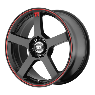 17x7 | 5x4.25 4.5 | 40 | 72.56 | Motegi | MATTE BLACK W RED STRIPE MR11677001740
