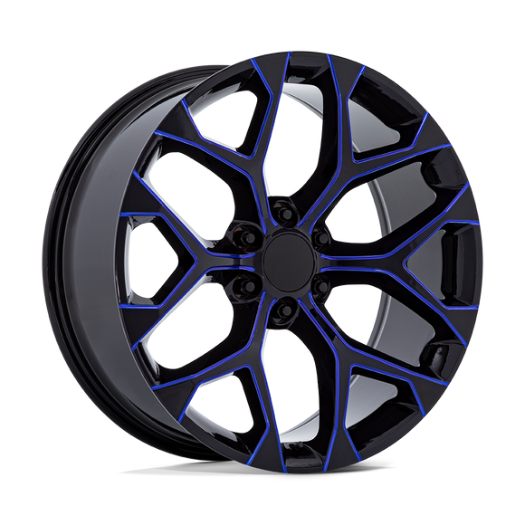 20x9 | 6x5.5 | 24 | 78.10 | Performance Replicas | GLOSS BLACK MACHINED W BLUE MILLING 176BL-295824