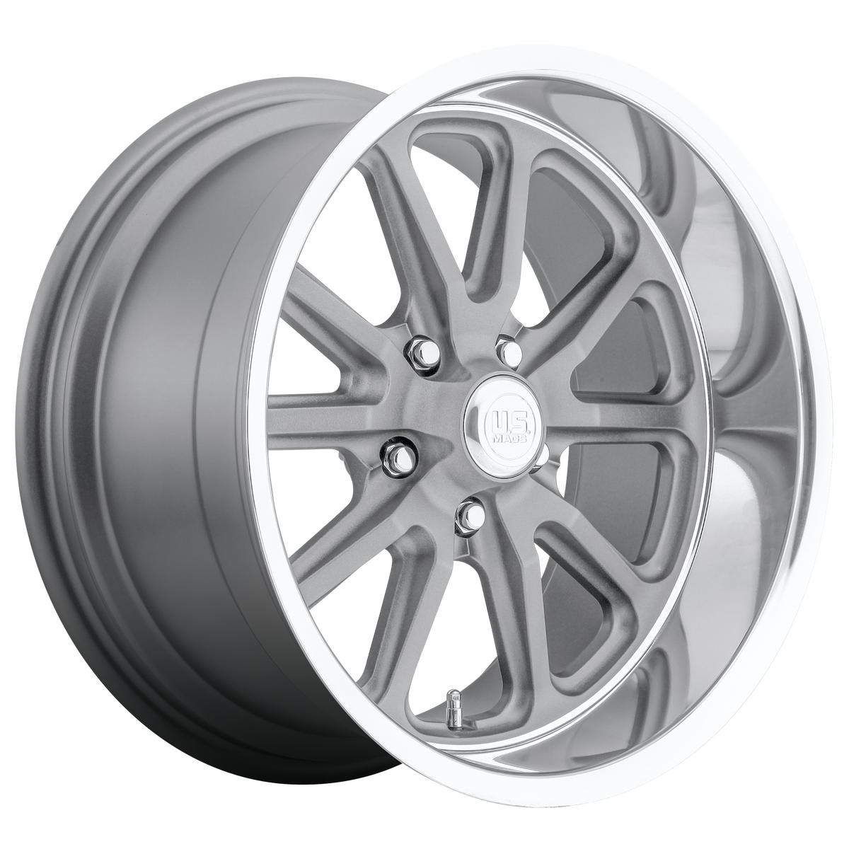 17x7 | 5x4.5 | 1 | 72.56 | US Mag 1PC | TEXTURED GRAY W DIAMOND CUT LIP U11117706540