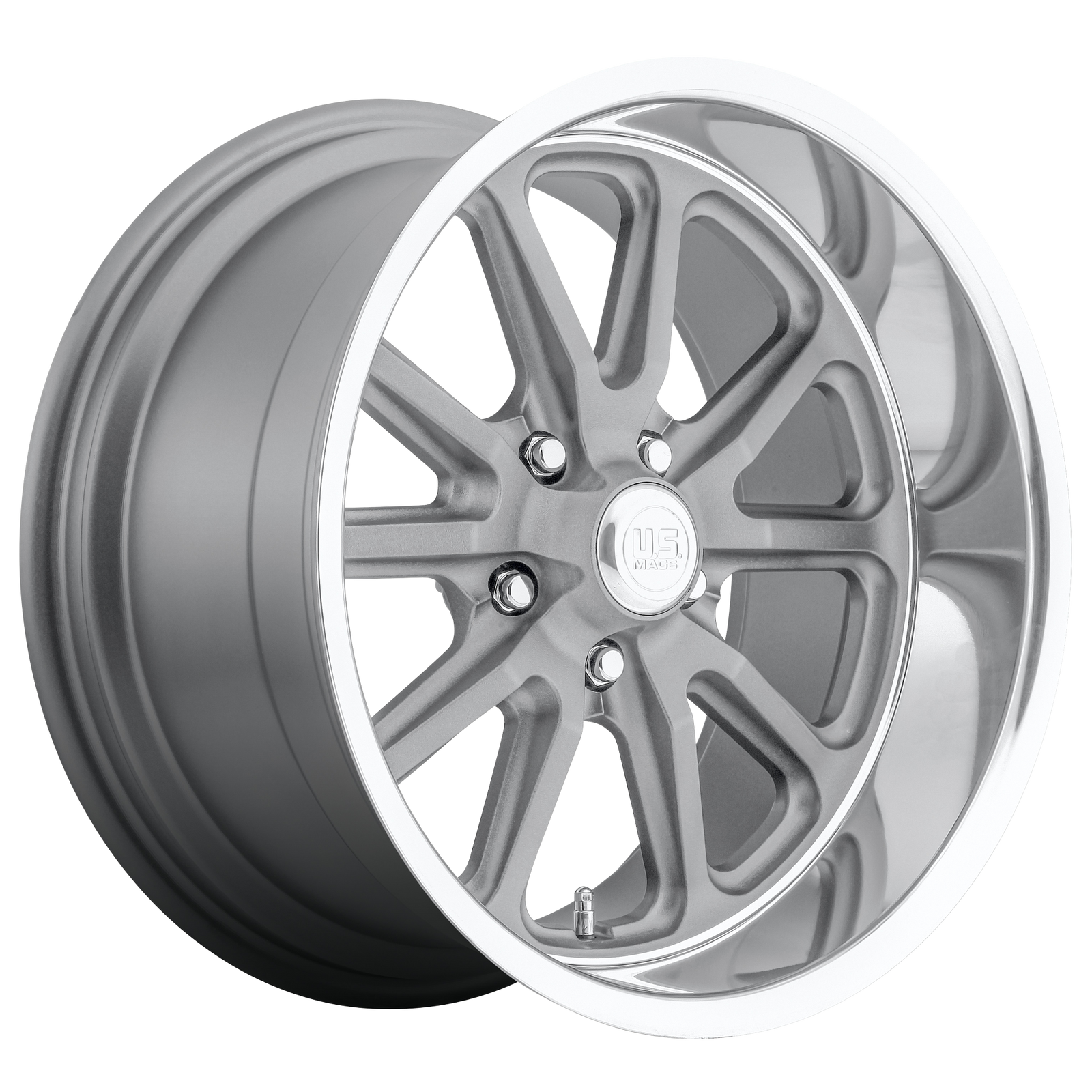 18x9.5 | 5x4.5 | 1 | 72.56 | US Mag 1PC | TEXTURED GRAY W DIAMOND CUT LIP U11118956552