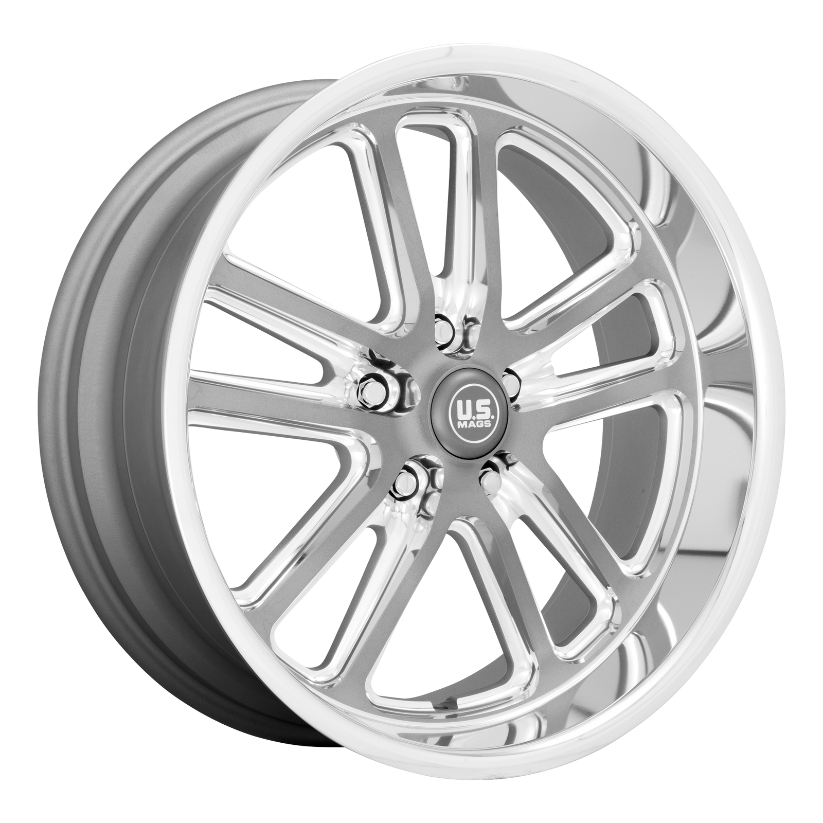 20x8 | 5x5.0 | 1 | 78.10 | US Mag 1PC | TEXTURED GUNMETAL W MILLED EDGES U13020807345