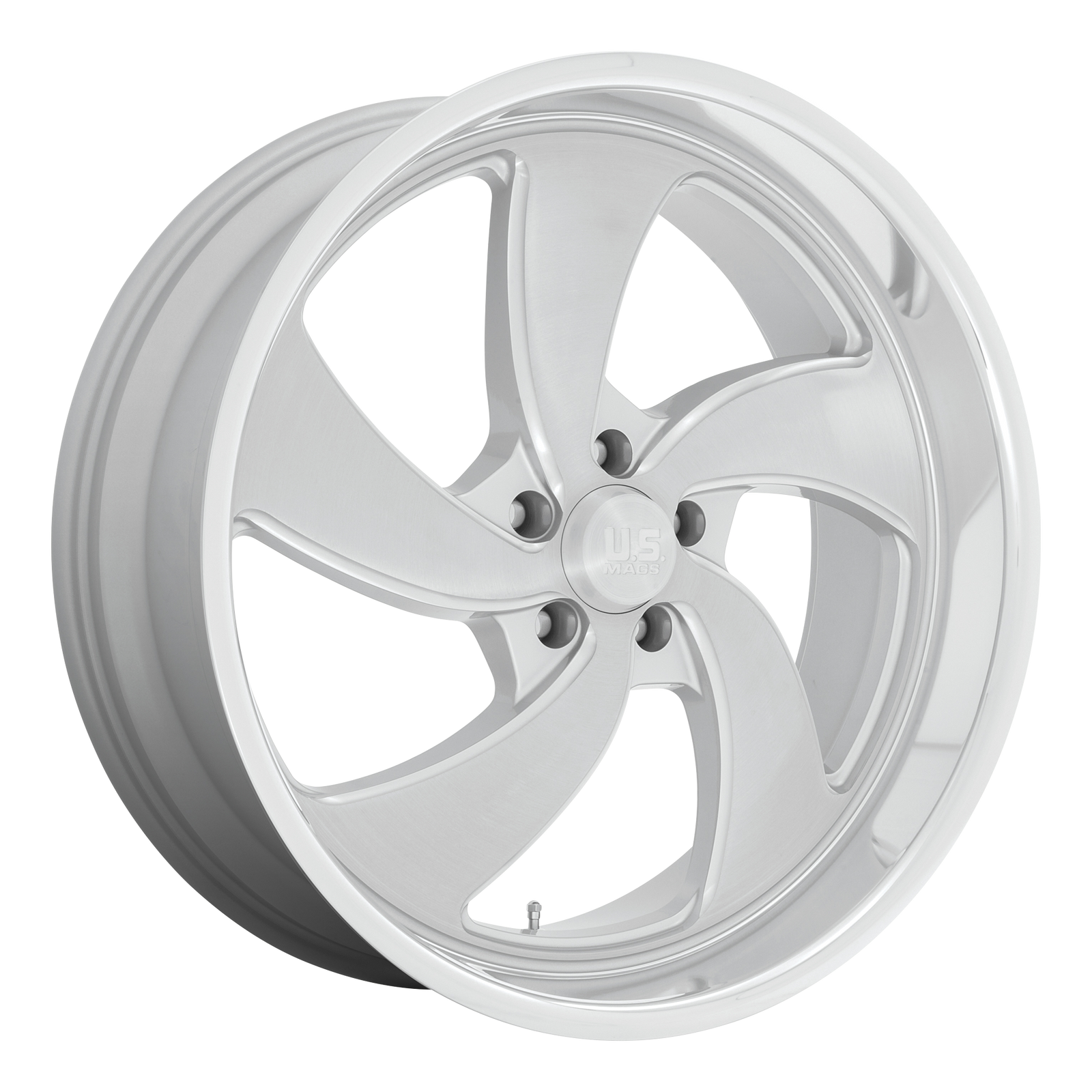 22x9 | 6x5.5 | 25 | 78.10 | US Mag 1PC | SILVER BRUSHED FACE MILLED DIAMOND CUT LIP U134229077+25R