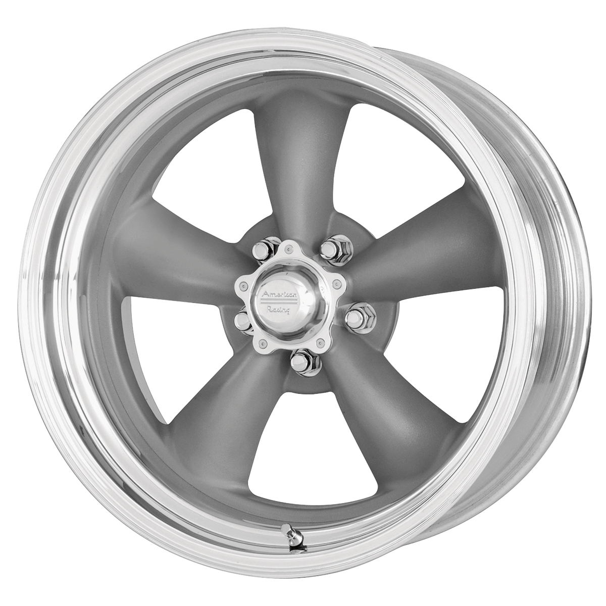 17x8 | 5x5.0 | 14 | 83.06 | American Racing Vintage | MAG GRAY W MACHINED LIP VN2157874