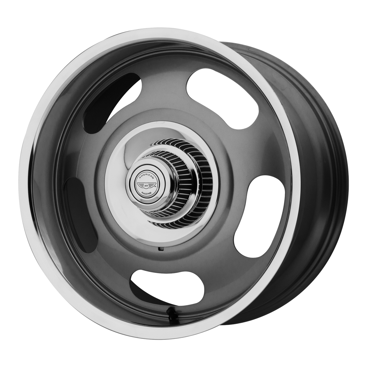 20x9.5 | 6x5.5 | 0 | 106.10 | American Racing Vintage | MAG GRAY CENTER W POLISHED LIP VN50629568400