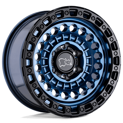 17x8.5 | 6x5.5 | -10 | 112.10 | Black Rhino Hard Alloys | COBALT BLUE W BLACK RING 1785STN-06140U12
