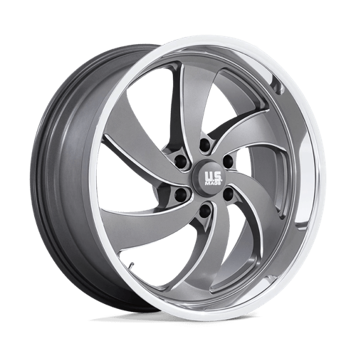 22x9 | 6x5.5 | 25 | 78.10 | US Mag 1PC | ANTHRACITE MILLED DIAMOND CUT LIP U133229077+25R