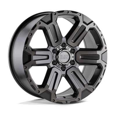 17x8.5 | 6x5.5 | 12 | 112.10 | Black Rhino Hard Alloys | MATTE GUNMETAL W BRUSHED FACE & GUNMETAL TINT 1785WKA126140G12