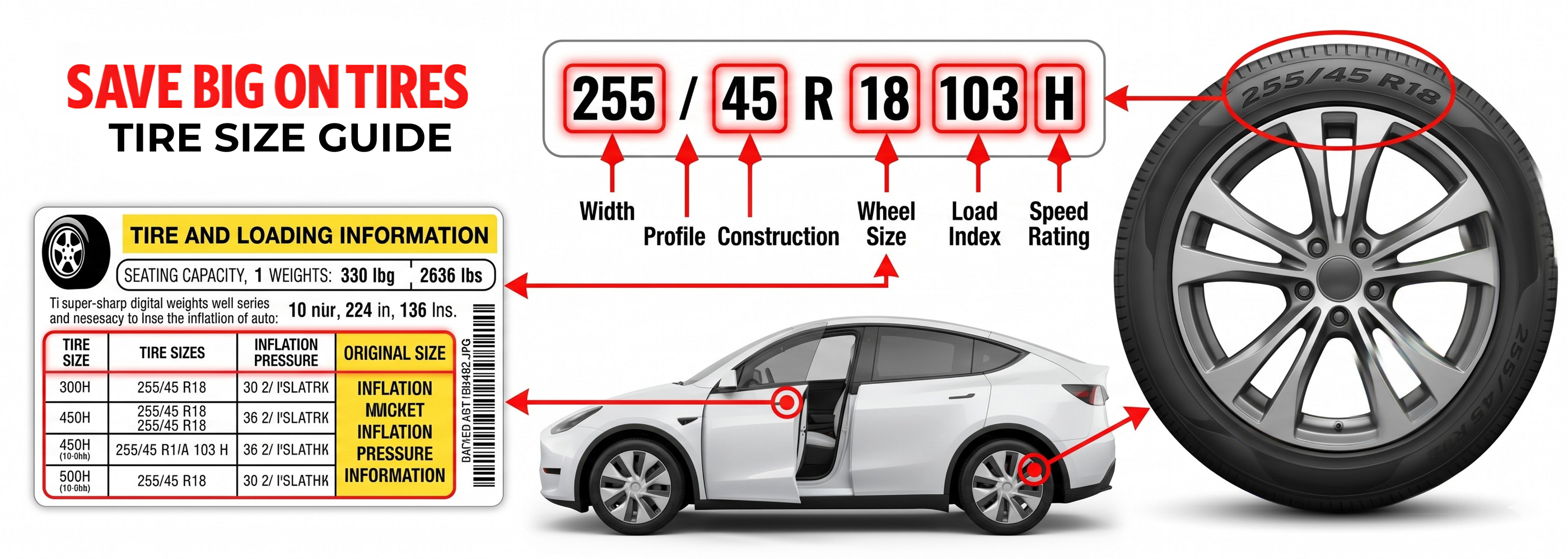 Tire Size Guide: Width / Profile R Wheel-Size Load-Index Speed-Rating
